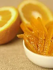 Almíbar o conserva de cáscara de naranja